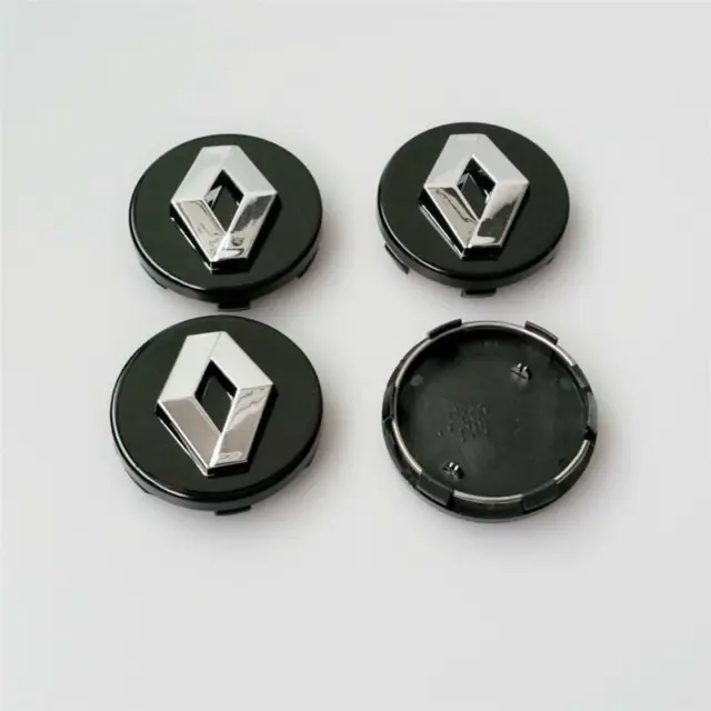 RENAULT 4x 57mm BLACK BLACK hub Caps Wheel cover alloy rims Wheel Caps-