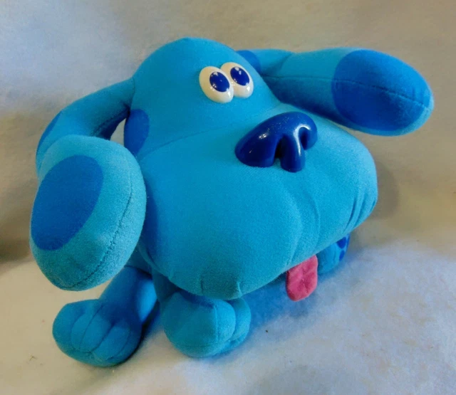 VINTAGE BLUES CLUES Pose A Blue Puppy Dog Plush 8" Stuffed Animal Tyco