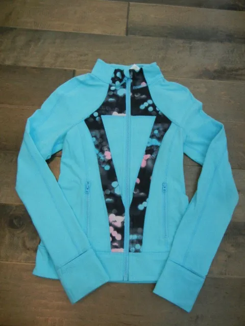 IVIVVA by LULULEMON Girls pretty blue Perfect Your Practice zipper jacket, 10