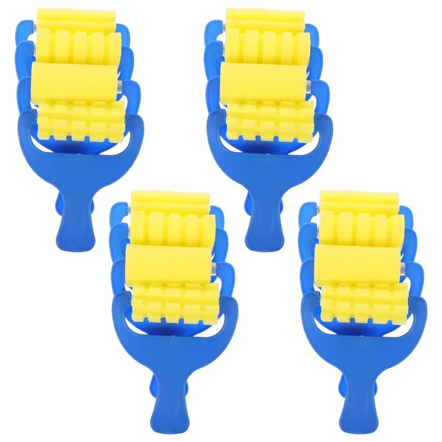 12Pcs Rouleau Enfant Dessin Brosse Rouleau Art Artisanat Éponge Brosse