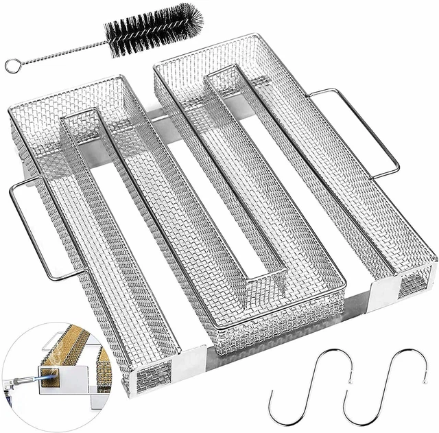 Kaltrauchgenerator Edelstahl Sparbrand Räuchern Räucherspirale BBQ Smoker Box DE