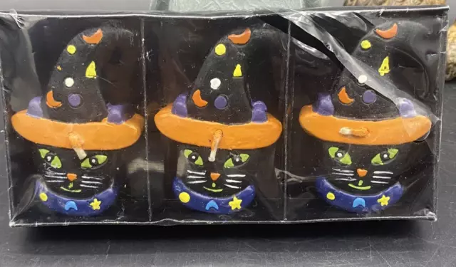 Luminessance Candles Halloween Floating Black Cat NIB Halloween Theme Candles