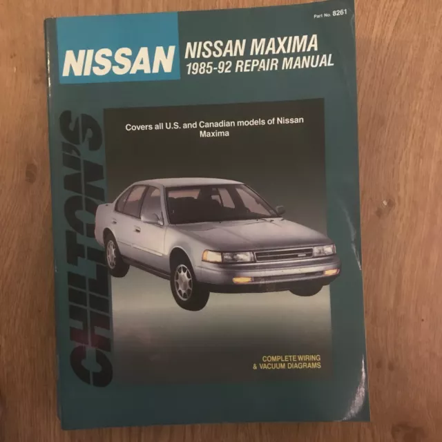 Chiltons Nissan Maxima 1985 92 Repair manual Service Shop Guide Book #8261, VG++
