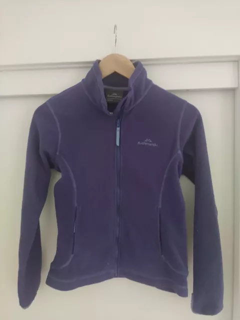 Kathmandu Altica 100 Kids Fleece Jacket Size 10 Years Purple Logo Zip Polartec