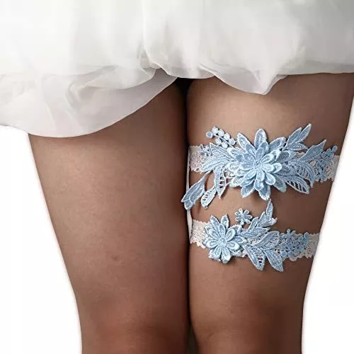 Bridal Garters for Bride 2 Pieces Stretch Lace wedding Garter Set for Bride W...