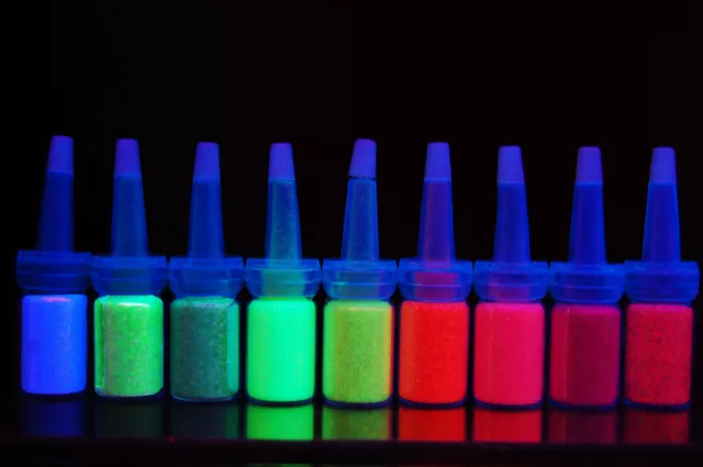 DirectGlow Cosmetic UV Blacklight Reactive Glow Glitter Powders for Body Art