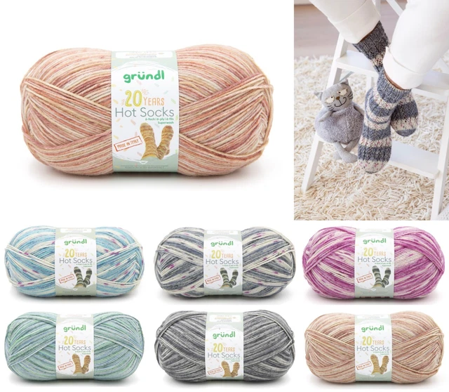 150g Gründl Hot Socks - 6-fach Sockenwolle - Garn Stricken Häkeln (66,60€/kg)