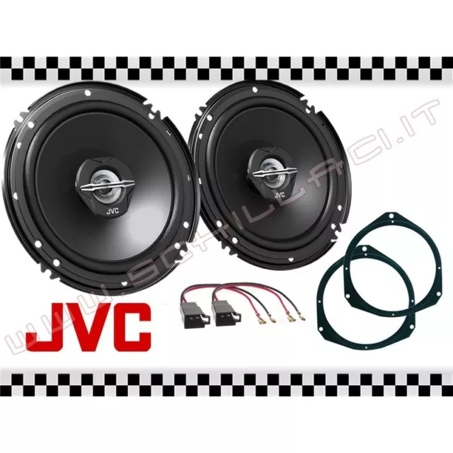 Coppia casse JVC + supporti FIAT GRANDE PUNTO 2 VIE portiere 17cm altoparlanti
