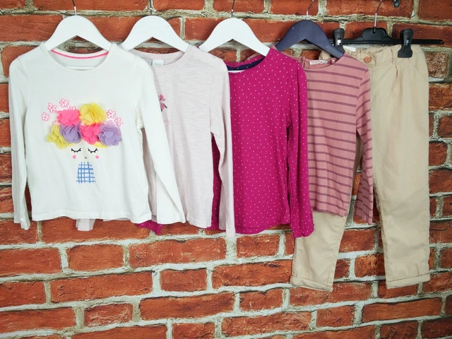 Girls Bundle Aged 4-5 Year Fatface Next John Lewis Chino Trousers T-Shirts 110Cm