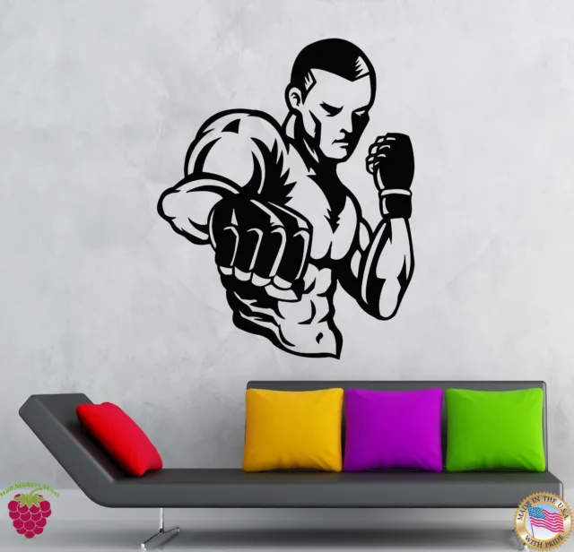 Wall Stickers Vinyl Decal MMA UFC Cage Figther Martial Arts (z1959)