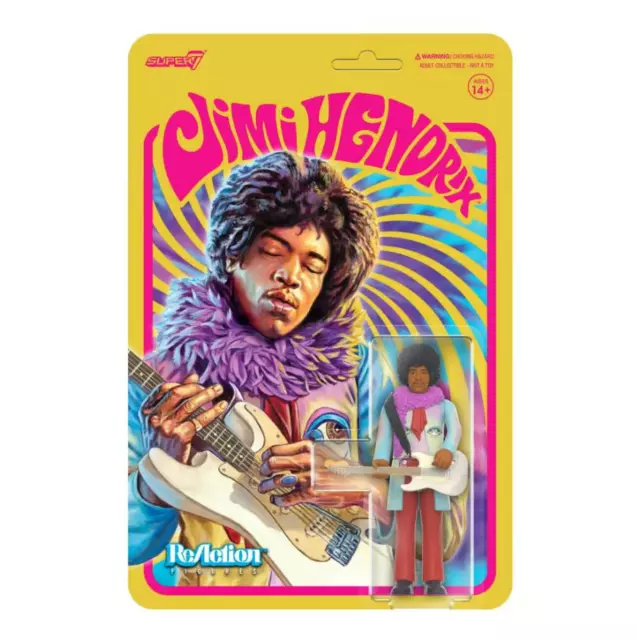 Jimi Hendrix Are You Experienced Reaction  FIGURE  3.75"  SUPER 7 JIMIW01-JHX-01