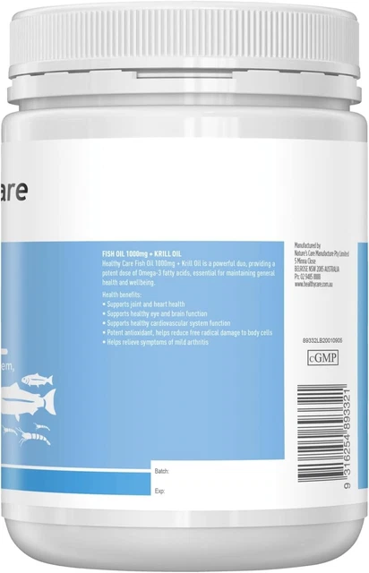 New Fish Oil 1000mg Plus Krill Oil 400 Softgel Capsules | Helps maintain cardio 3