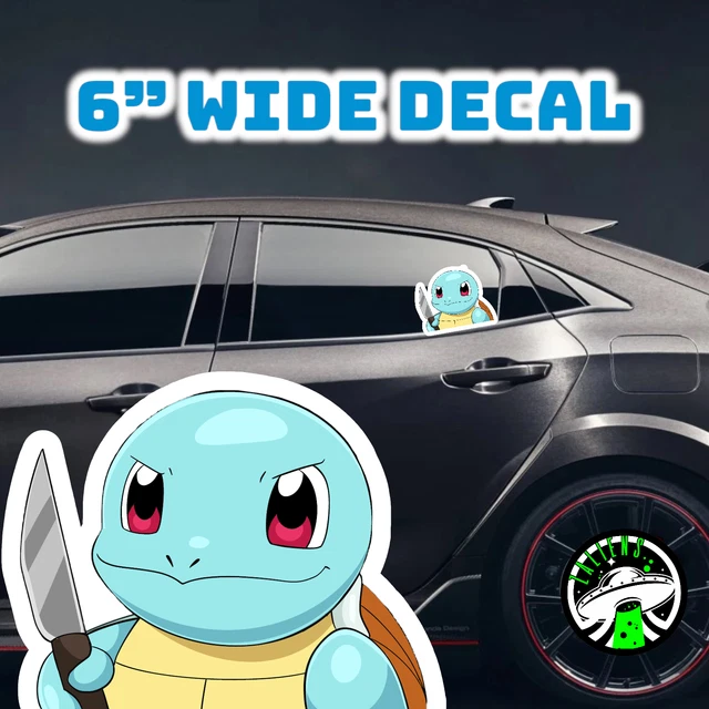 SQUIRTLE PEEKABOO PEEKER car windshield Sticker horror Pokémon Decal