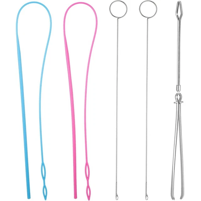 Kit de bucle de costura de 6 piezas, gancho girador de bucle roscador flexible Met R7A3