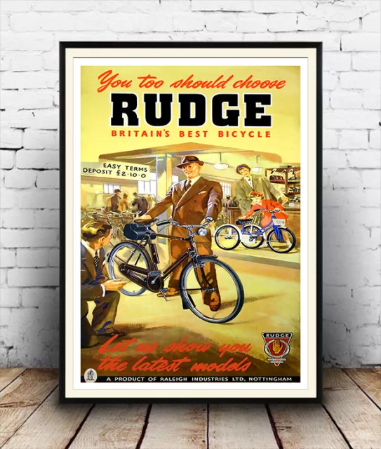 Rudge Bicycle : old Cycling magazine advert Reproduction , poster, Wall art.