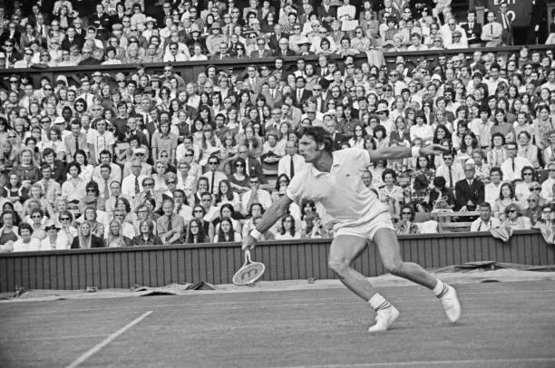 CLARK GRAEBNER AT Wimbledon Lawn Tennis Championships UK,1972 OLD PHOTO