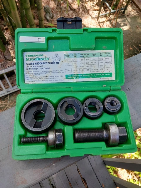 Greenlee 7235BB Slug Buster Knockout Punch Set: 1/2", 3/4, 1", 1-1/4"  S83 Nice