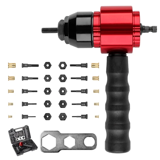 Ensemble d'outils de rivets électriques rivetage sans fil Kit forage Adaptateur Pop Insert Power