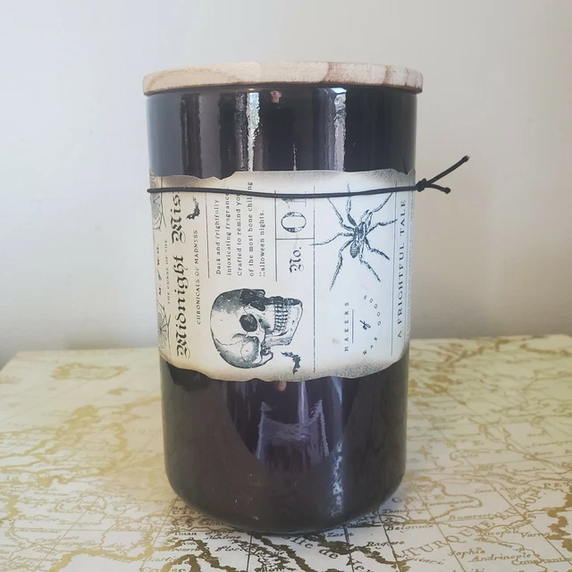 MAKERS OF WAX Goods Halloween Candle Midnight Mist Skull Story