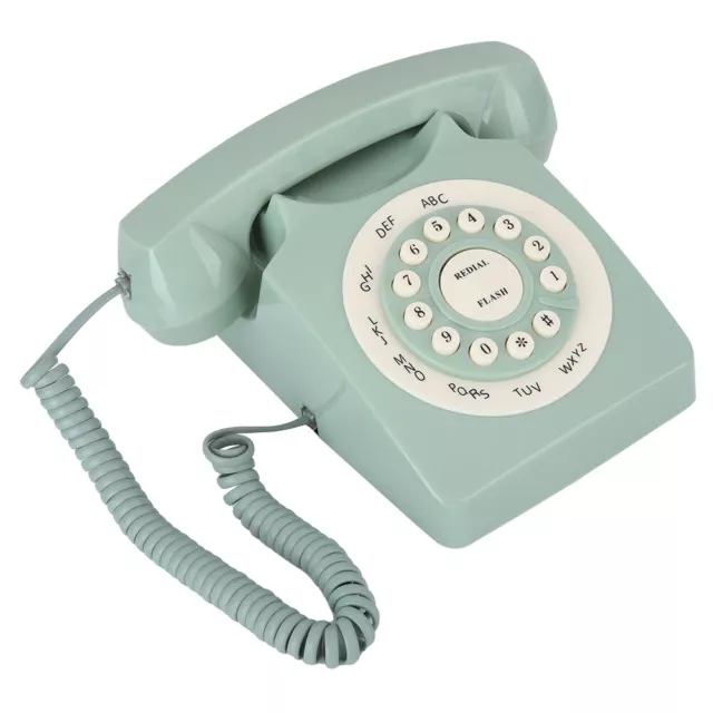 Antique European Vintag Landline Telephone Green High Definition Call Large BHC