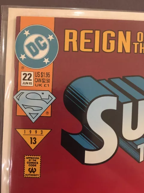 Reign Of The Superman #22 The Man Of Steel Is Back Die Cut Dc Comics 1993 Nm+ 2