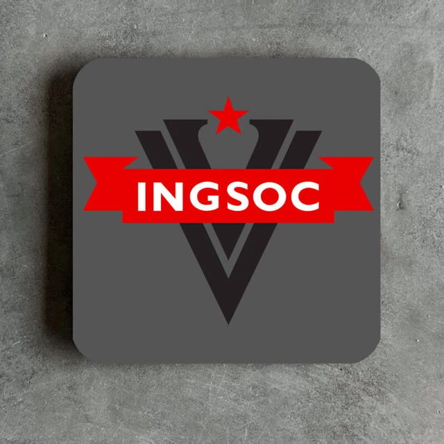 1984 Grand Frère Ingsoc Logo dessous de Verre Sci Fiction Film Dystopian 80s