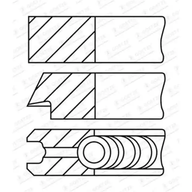 4x GOETZE KOLBENRINGE 81mm passend für VW GOLF PASSAT B6 AUDI A3 SKODA OCTAVIA 2