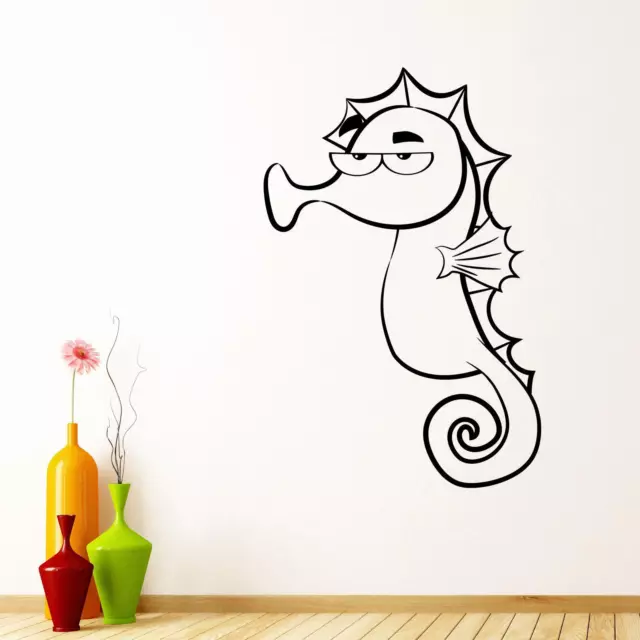 Seahorse v2 Wall Sticker Decal Animal Sea Kids Nursery Bedroom Bathroom