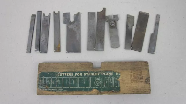 Vintage Set of STANLEY No. 45/50 Combination Plane cutters/blades in box