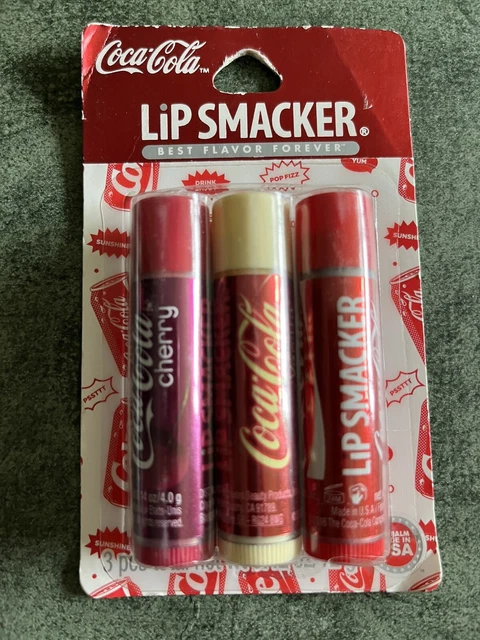 Lip Smacker 3 COKE Balms - Coca Cola Cherry and Vanilla Classic Flavors