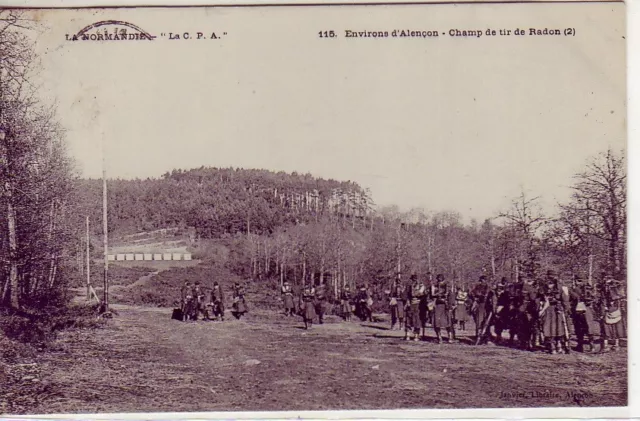 CPA 61 NORMANDIE ORNE Env. ALENCON - Le Champ de Tir de RADON - Militaires 1905