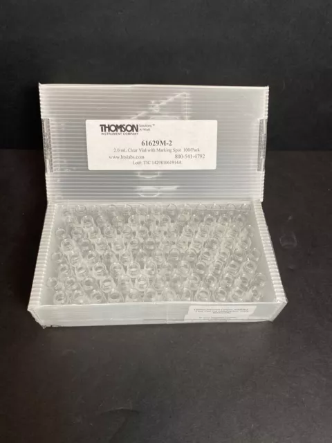 Thomson Scientific Autosampler Vial 2 ml Pack of 100 Vials