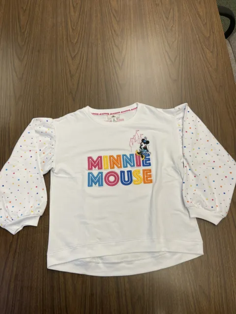 Walt Disney World Girls Size X Large Sweatshirt Minnie Mouse Mickey Pull Over
