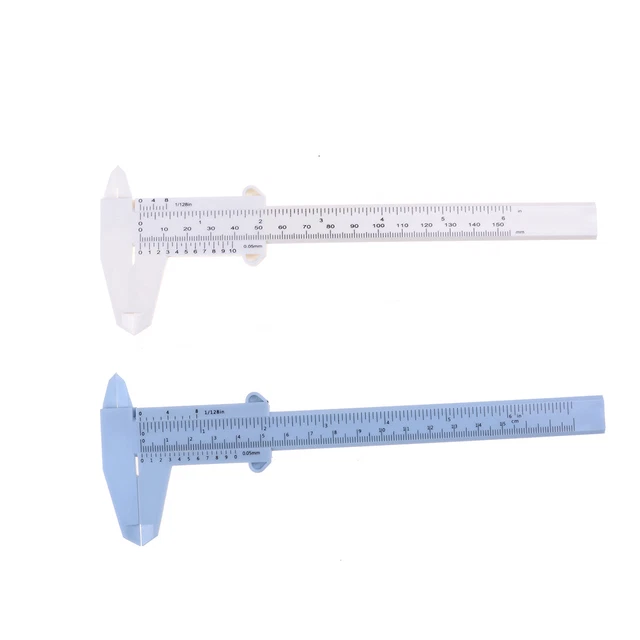 Righello in plastica 6 pollici 150 mm calibro scorrevole Vernier pinza gioielli misura FOL*t~