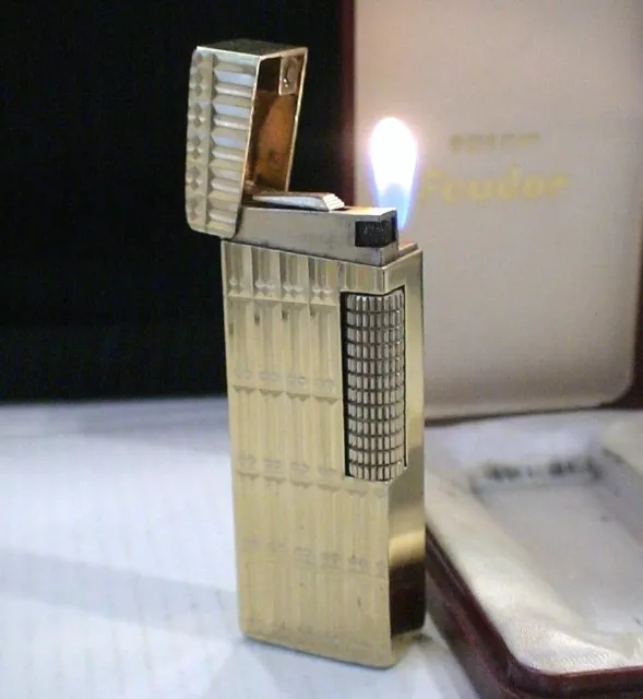 BRIQUET Ancien @ FEUDOR Epsom + écrin @ Vintage Lighter * Feuerzeug * Accendino