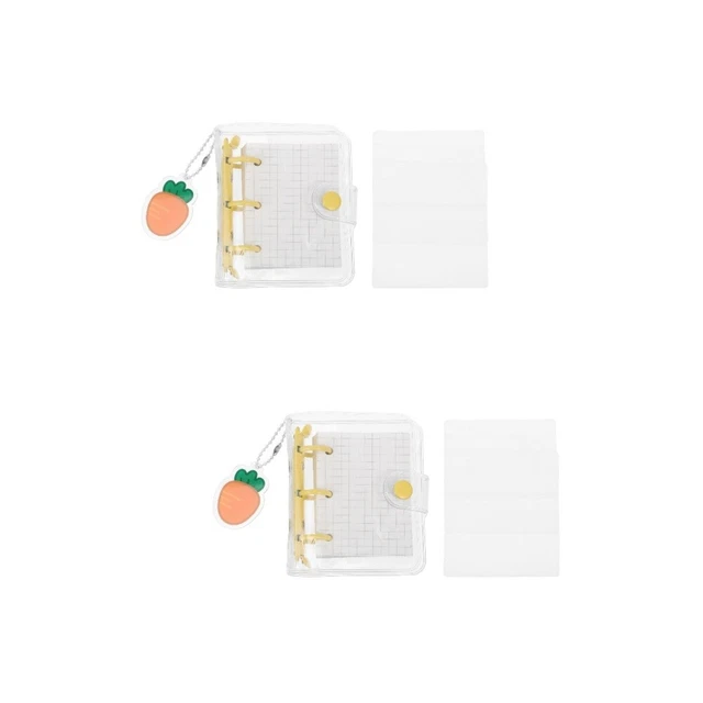 2 Sets Mini-Notizbuch Papier Schulmappe Loseblatt-Notizbuch