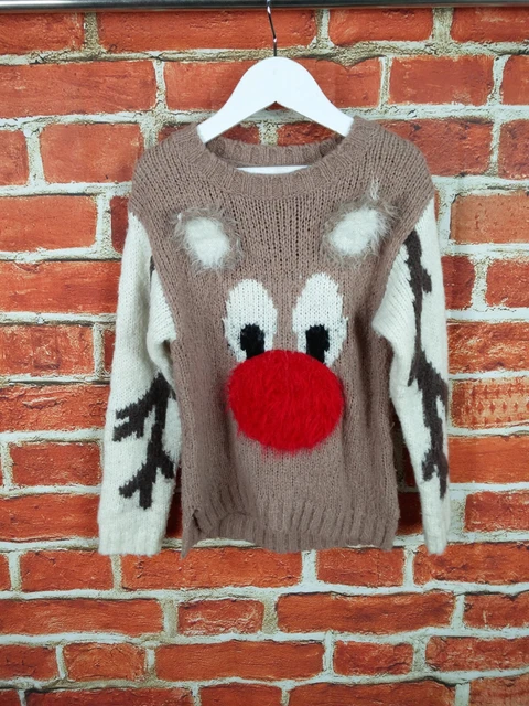 Maglione Pullover Jeans Skinny Bambina Età 6-7 Anni Next Gap Natale 122Cm 3