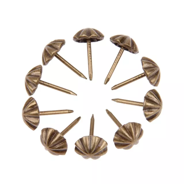 100Pcs Antique Bronze Iron Upholstery Tacks Studs Pins Nails for Furniture
