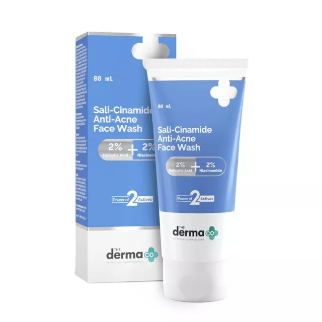 The Derma Co Sali-Cinamide Anti-Acne Face Wash with 2% Salicylic Acid 80ml