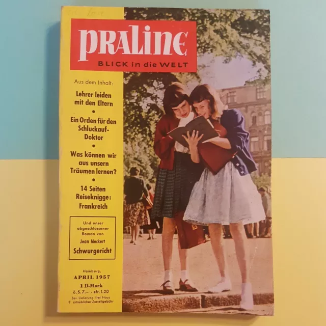 "Praline" Nr. 04/1957, April, seltene Ausgabe, 4. Jg., Zeitschrift, Magazin