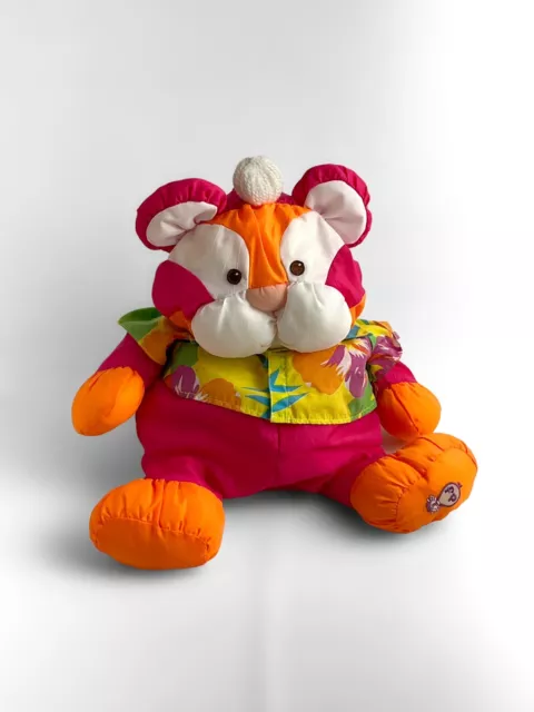 Vintage Fisher Price PUFFALUMP Hawaiian Shirt Kitty Cat Lion Stuffed Plush