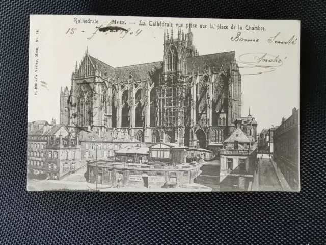 CPA 57 METZ - La Cathédrale vue prise sur la place de la Chambre