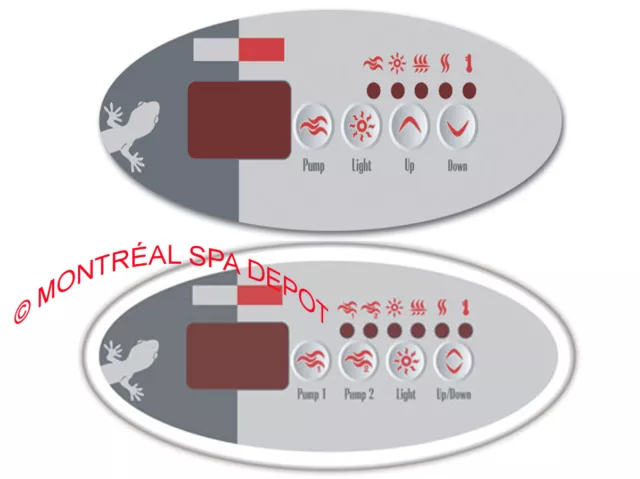 Gecko TSC-9 SpaBuilders K-9 spa topside control oval keypad 4-buttons