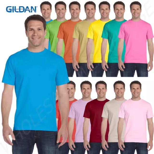 Gildan Mens T-Shirt Short Sleeves Preshrunk DryBlend 50/50 Big Sizes B-G800