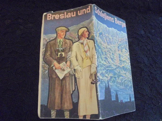 Original Prospekt "Breslau und Schlesien Berge",ca. 1930 (mit großen Stadt-Plan)