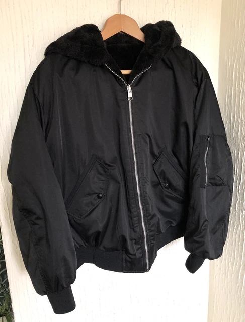 Zara reversible bomber jacket black hotsell