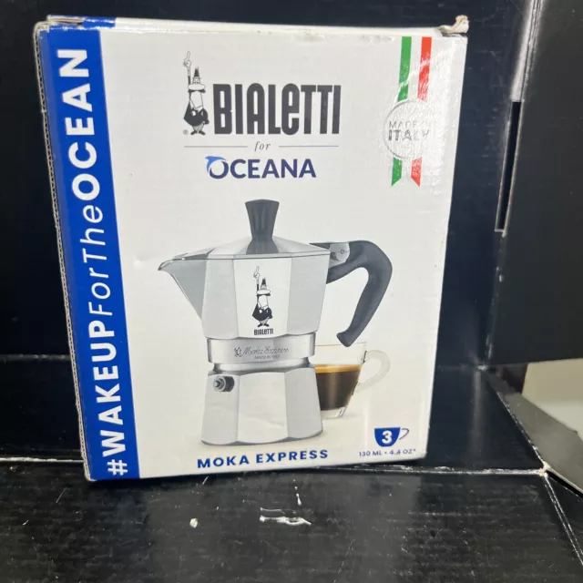 Bialetti Moka Express Espresso Maker (3 CUP/130ML/4.4 OZ) . Open Box .