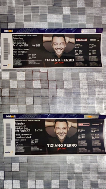 2 biglietti TIZIANO FERRO BOLOGNA