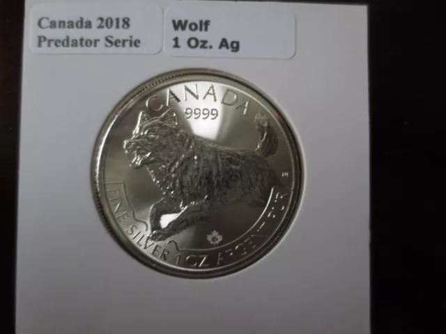 Silbermünze 1 Unze Canada - Predator Serie 2018 - Wolf