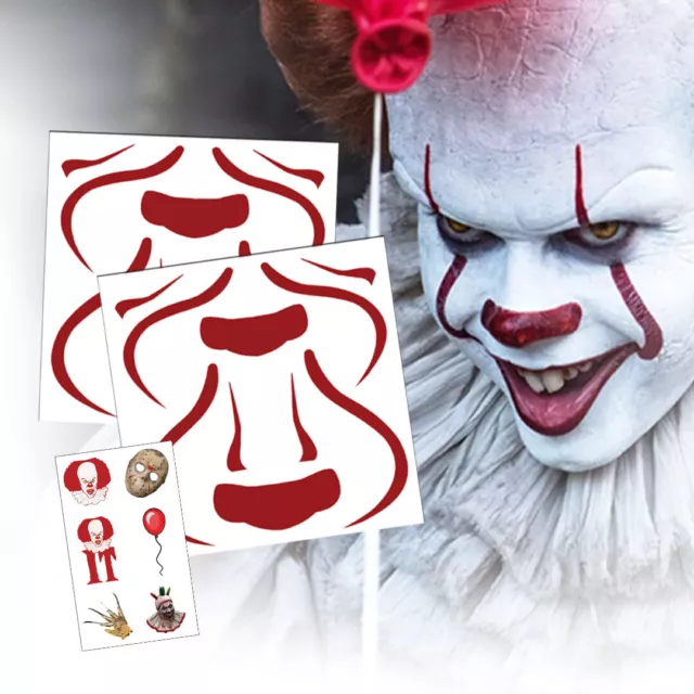 PENNYWISE TEMPORARY TATTOOS Realist LifeSized Skin Safe 18.95